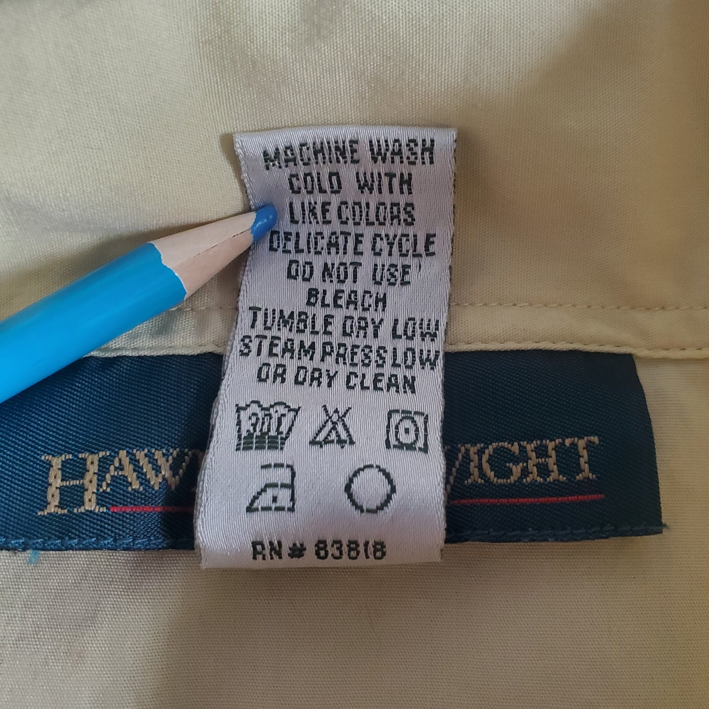 Hawksley & Wight vintage yellow button up size 16 cool front details