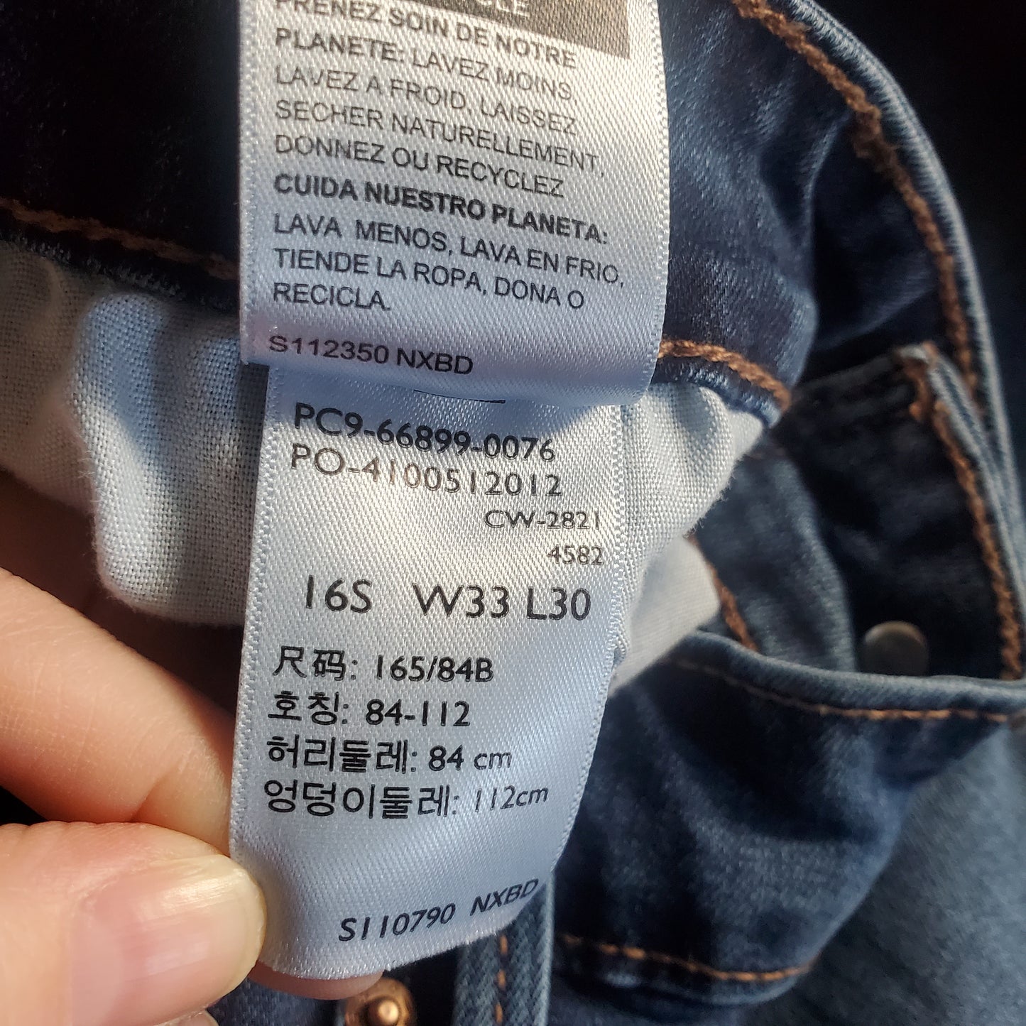 Denizen from Levi's jeans mid-rise bootcut, 16S W33 L30