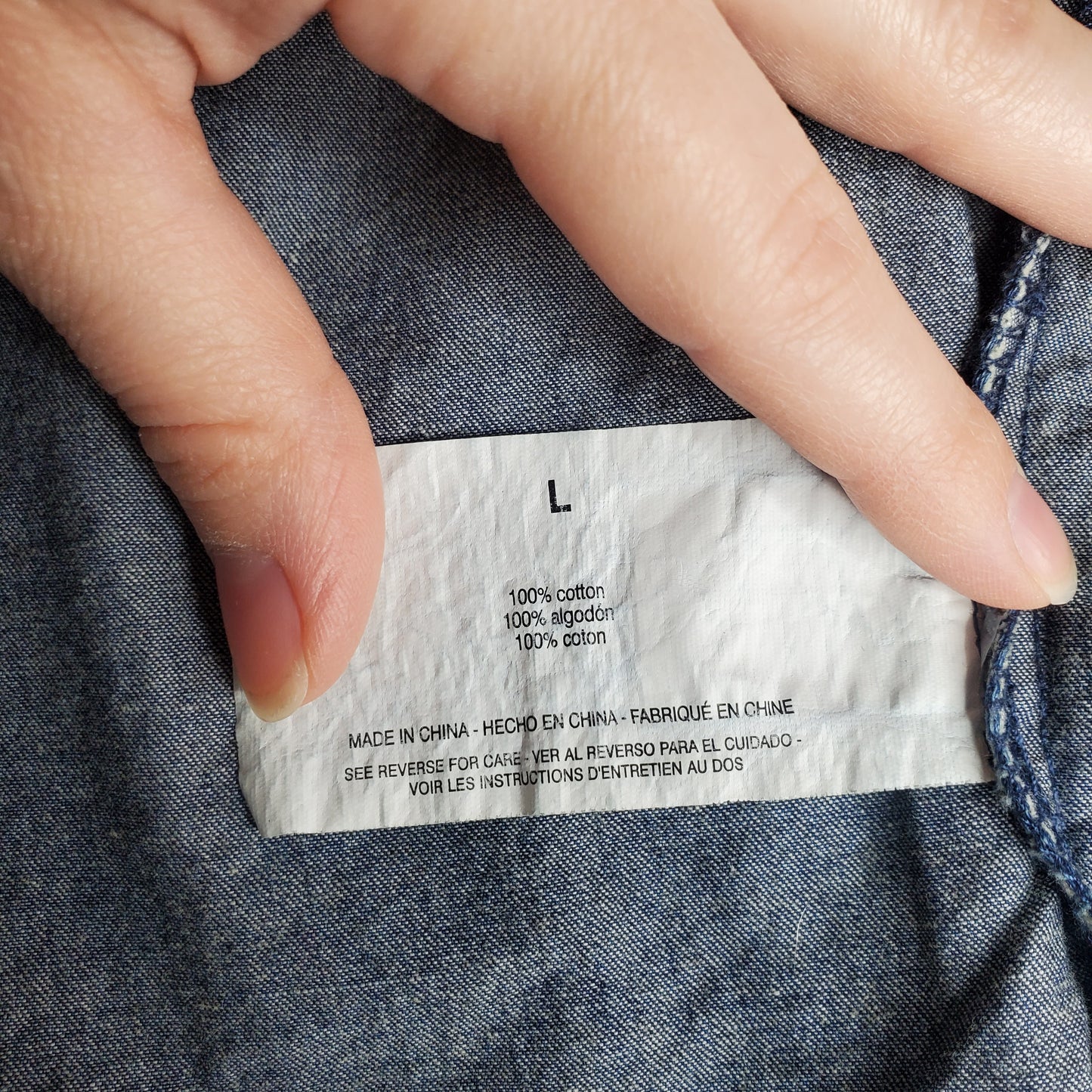 jean dress by nine west casual comfy fit 100% cotton w/ pockets