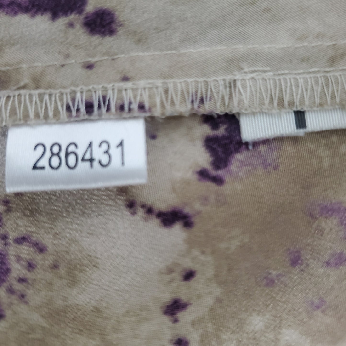 Ann Taylor blouse 12 petite tan w/ purple