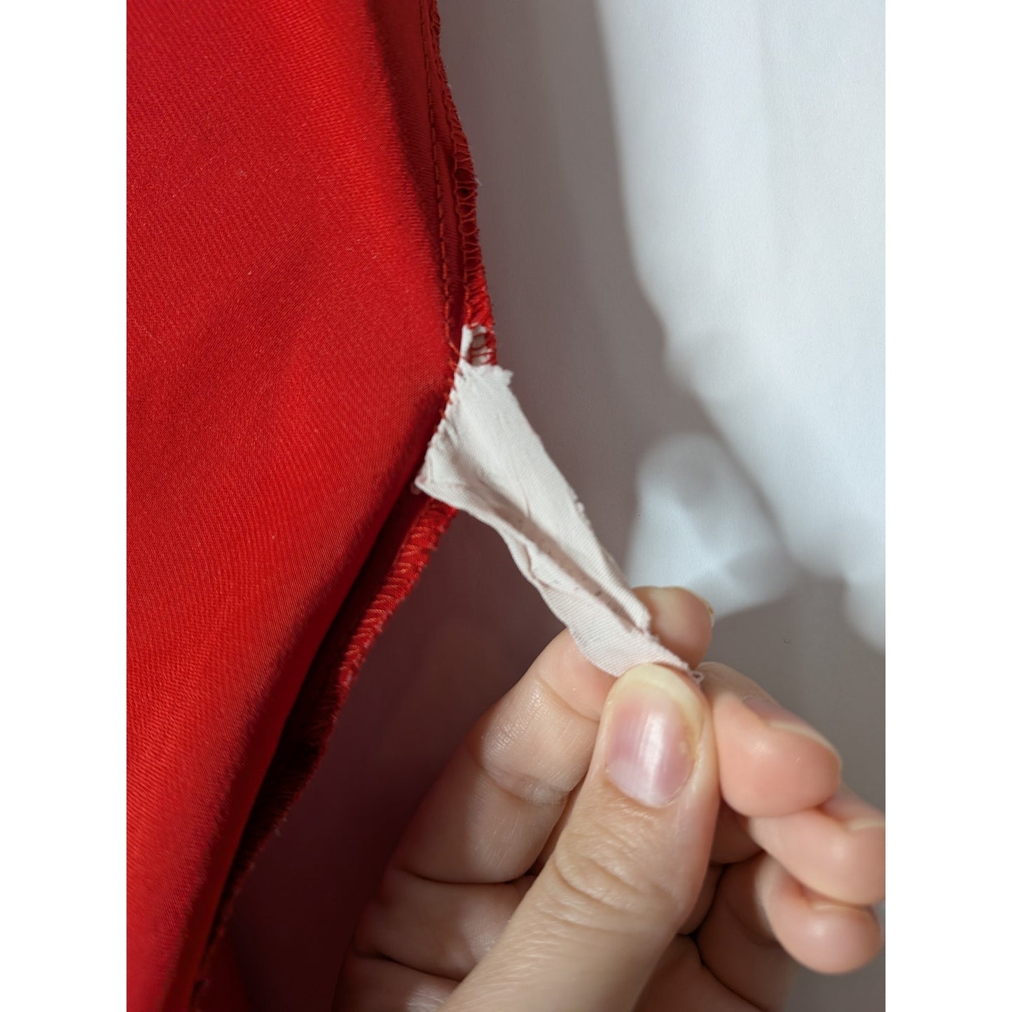 Slip dress red vintage Val Mode Lingerie dress made in usa nightgown satin