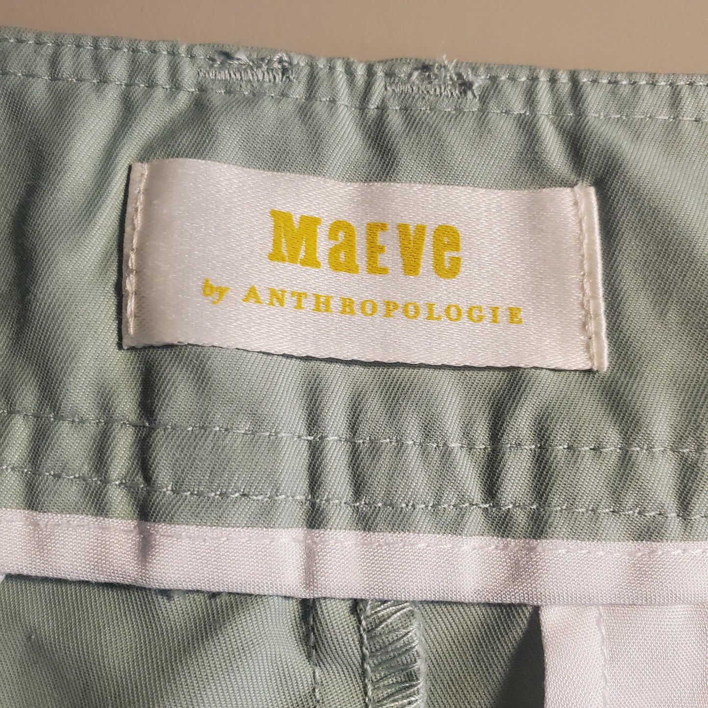 Size 4 Petite, NWT Meave by Anthropologie mint green pants