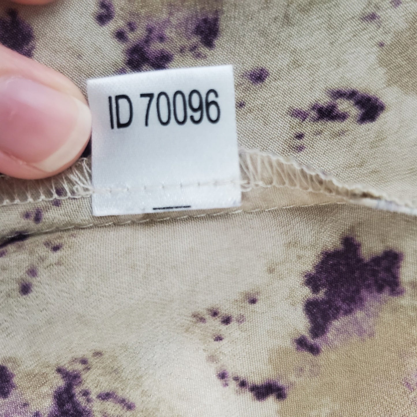 Ann Taylor blouse 12 petite tan w/ purple