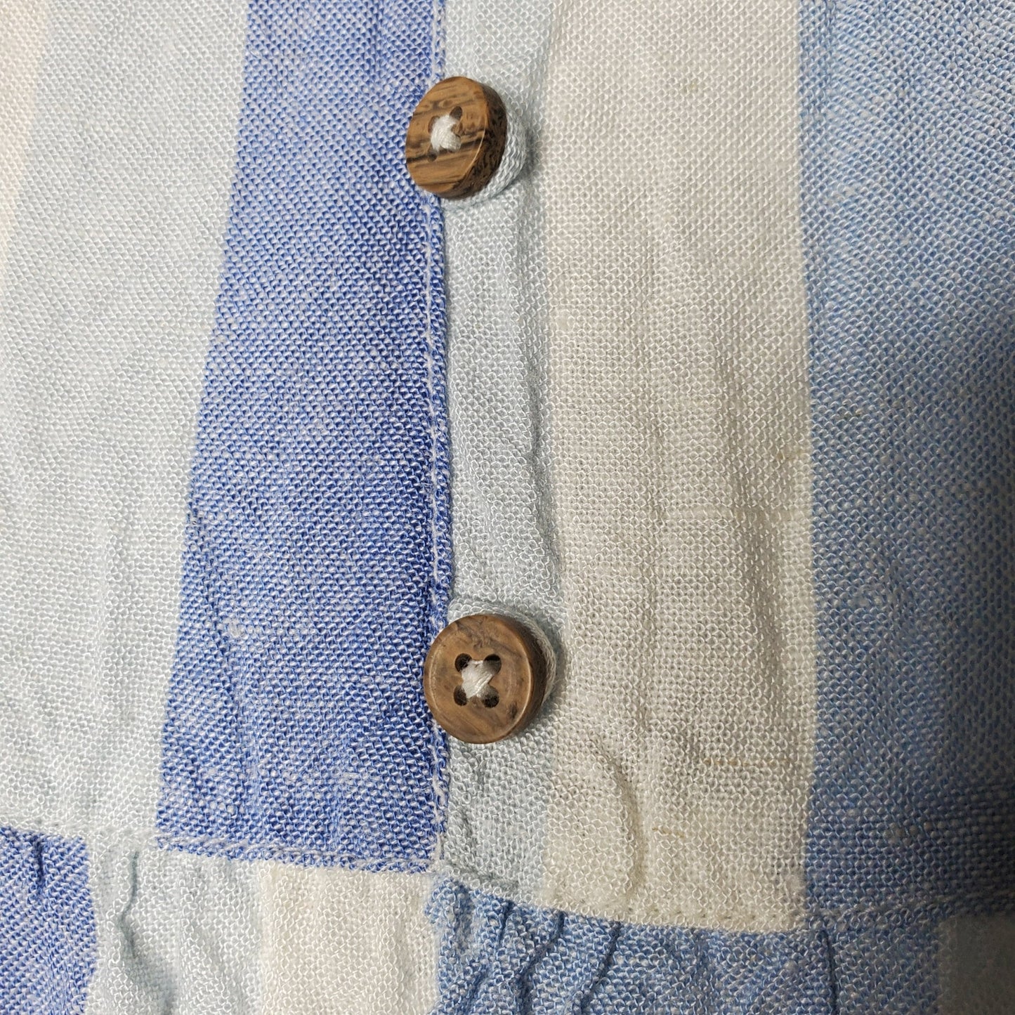 Spring dress joie stripes blue and white US 8 wodden buttons midi pockets