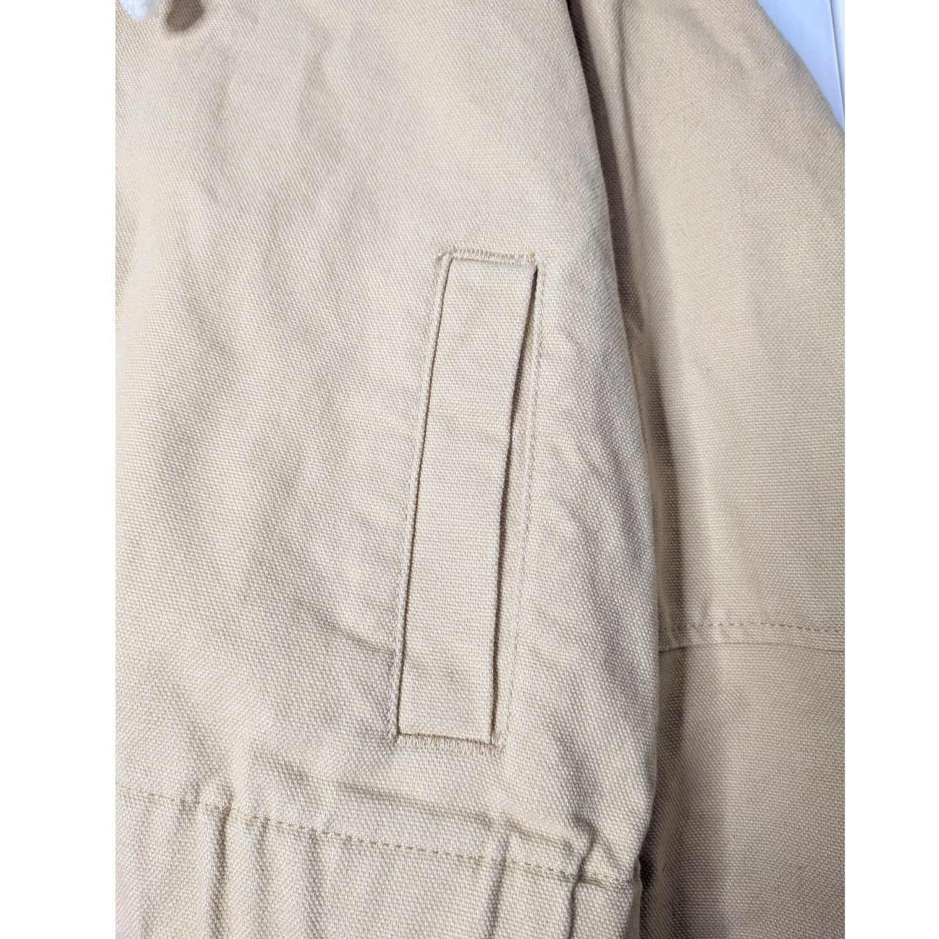 forever 21 jacket tan zipup womens medium 100% cotton