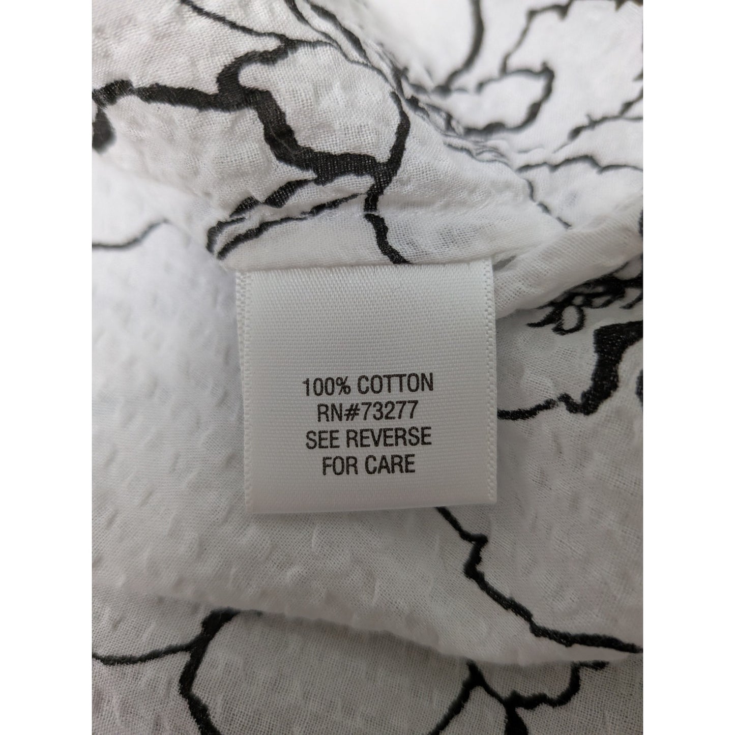 floral white button-up croft & burrow 100% cotton size medium