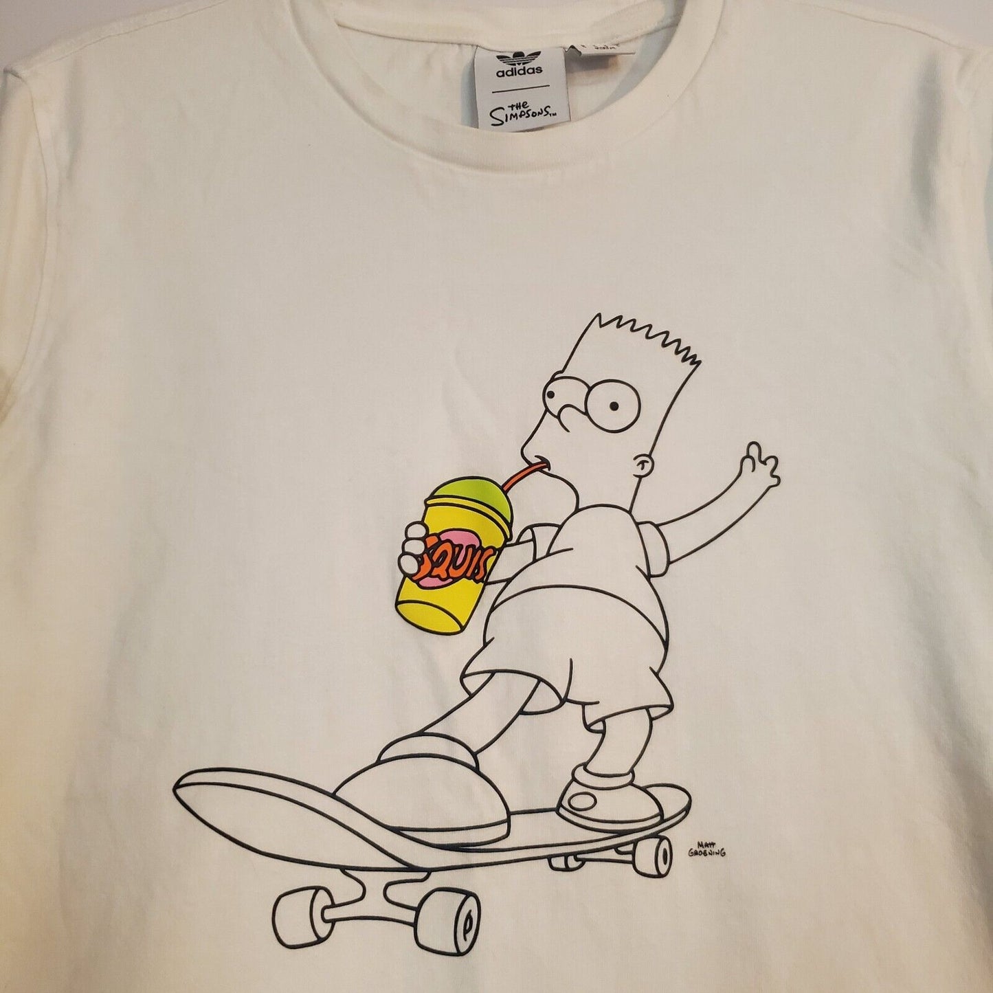 Adidas Originals x The Simpsons Squishee Tshirtt Men’s Size Small, HA5811 Bart
