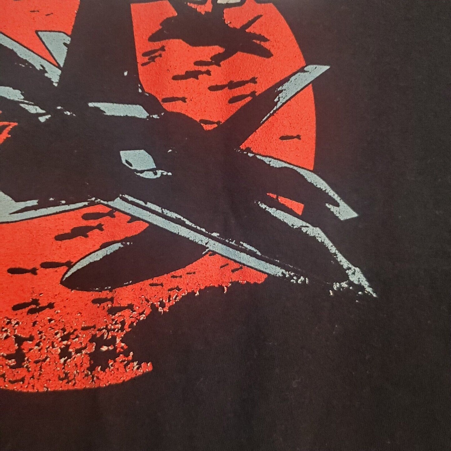 Foo Fighters Jets T-Shirt Black XL Cotton Rock Band Logo Dave Grohl Crew Neck 