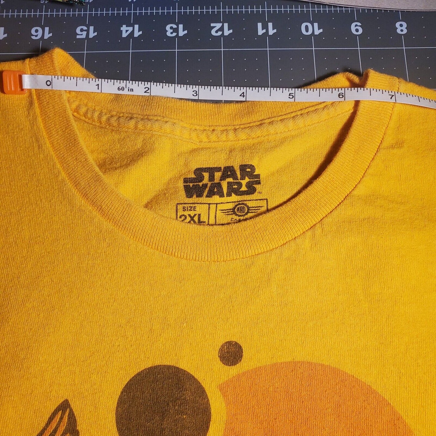 Star Wars Size 2XL Mens Yellow Tatooine Tshirt From 2013 Soft Cotton Relaxed Fit