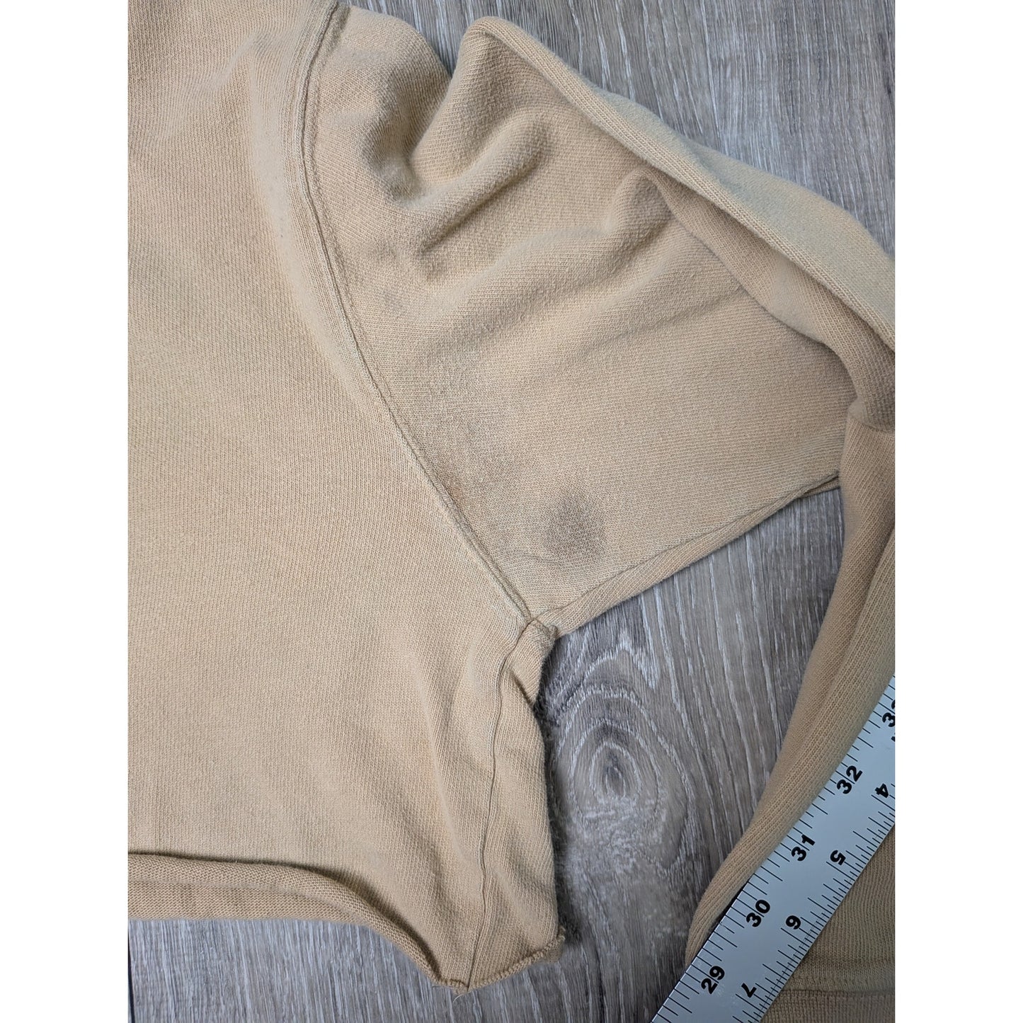 Cambridge Classics Cropped tan sweatshirt L