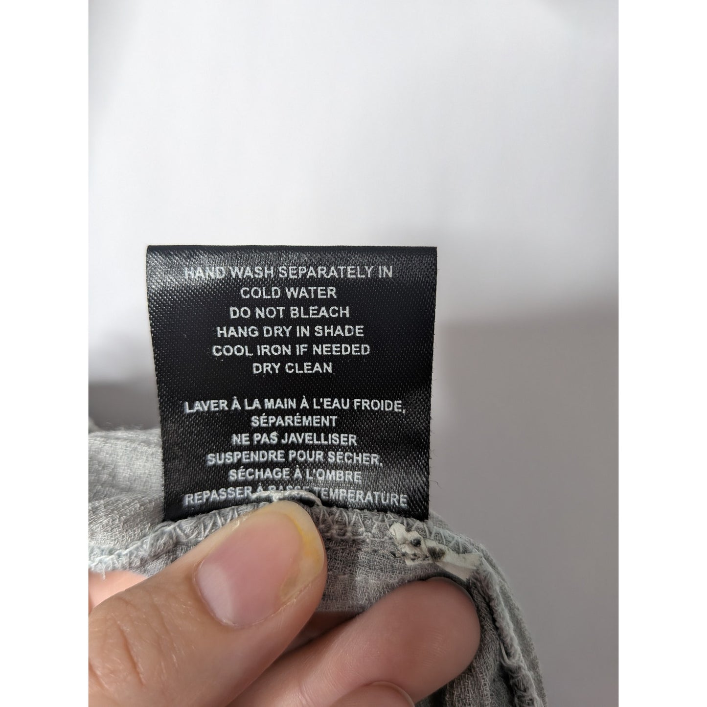 Charlie Paige gray button down dress 100% cotton embroidery and lace S/M