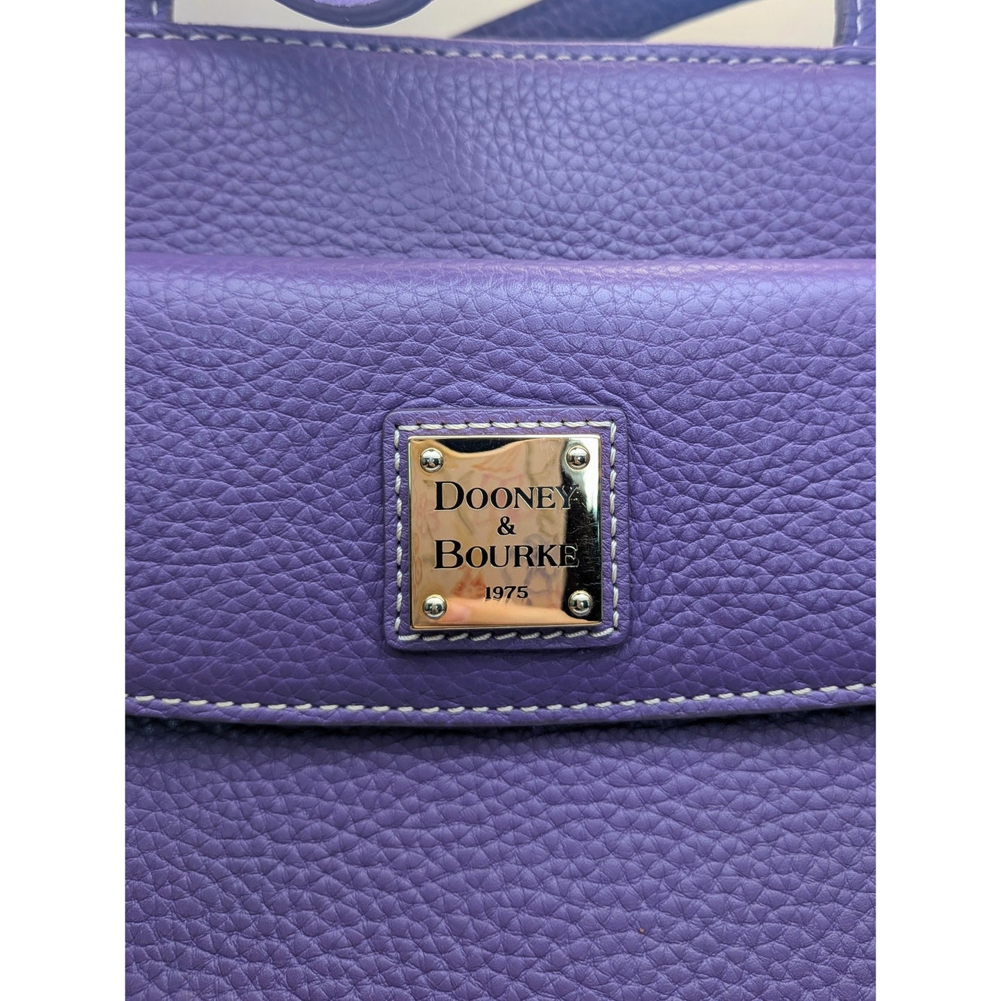 Dooney & Bourke purple shoulder leather bag purse aubergine medium bag