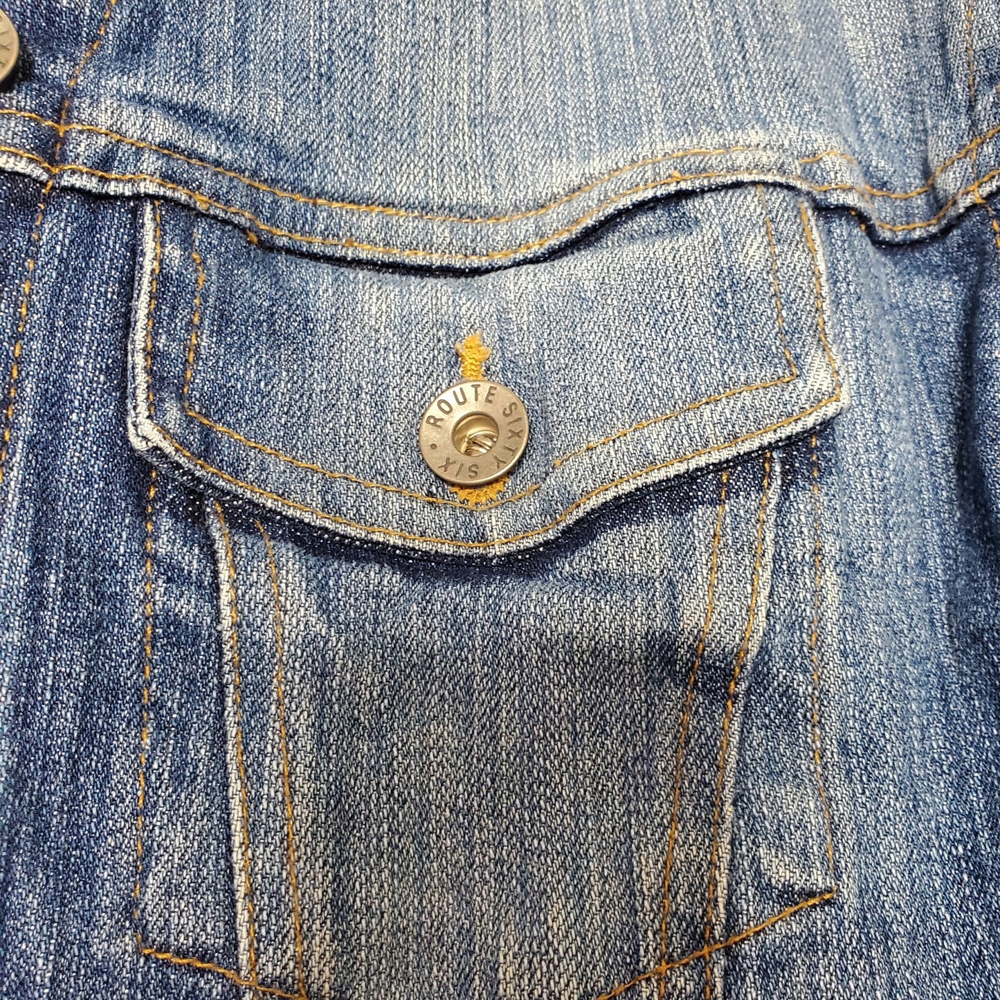 Denim jacket ombre route 66 womens size medium