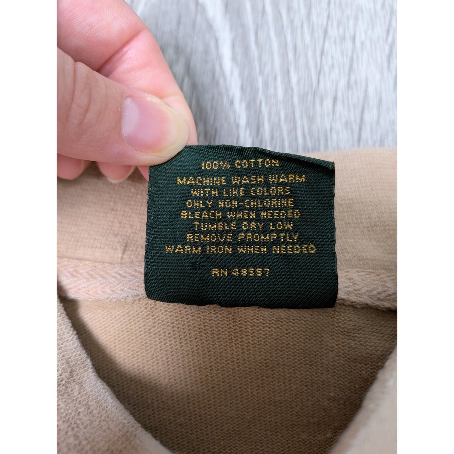 Cambridge Classics Cropped tan sweatshirt L