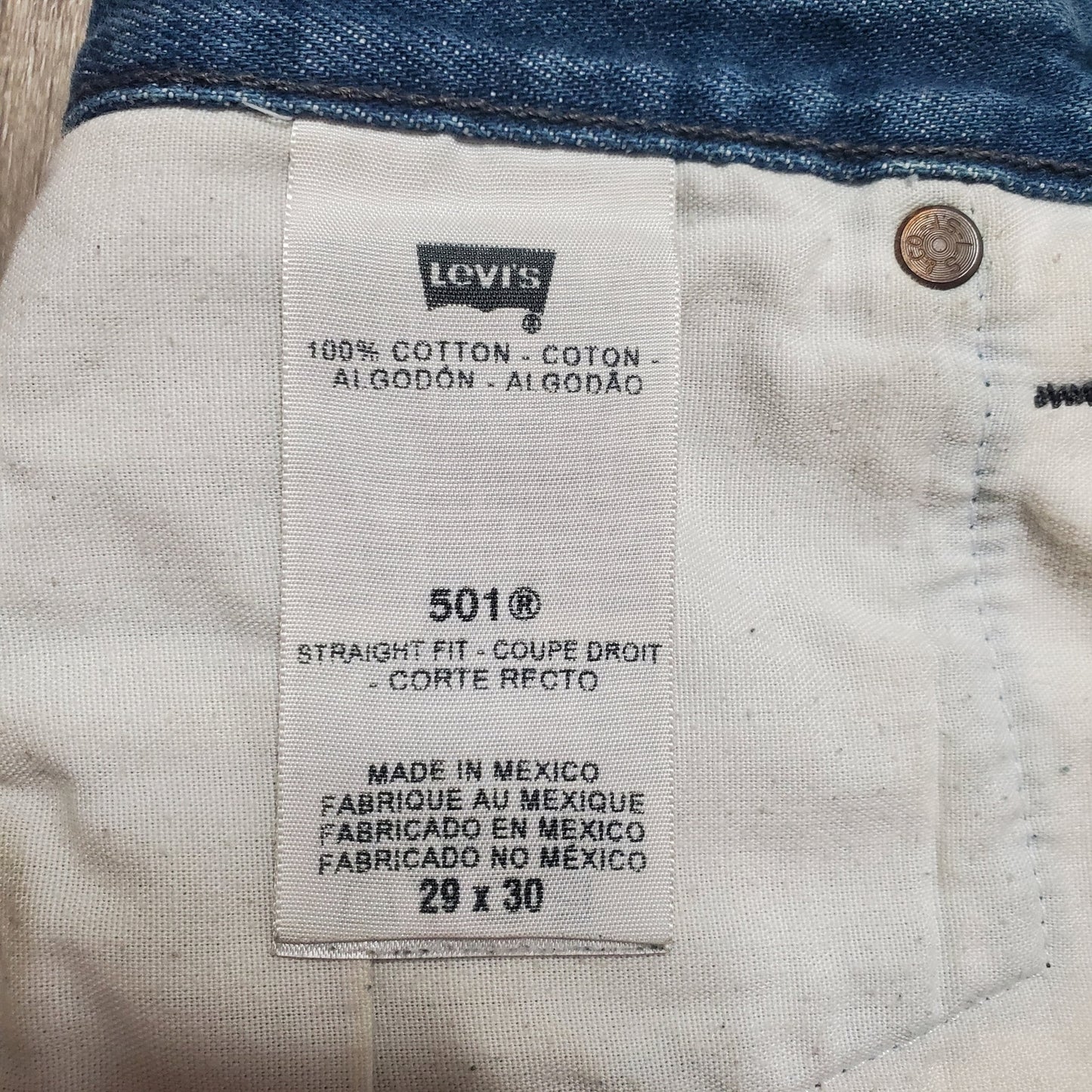 Levi Strauss 501 cotton jean shorts W29 L30 denim short cut off womens