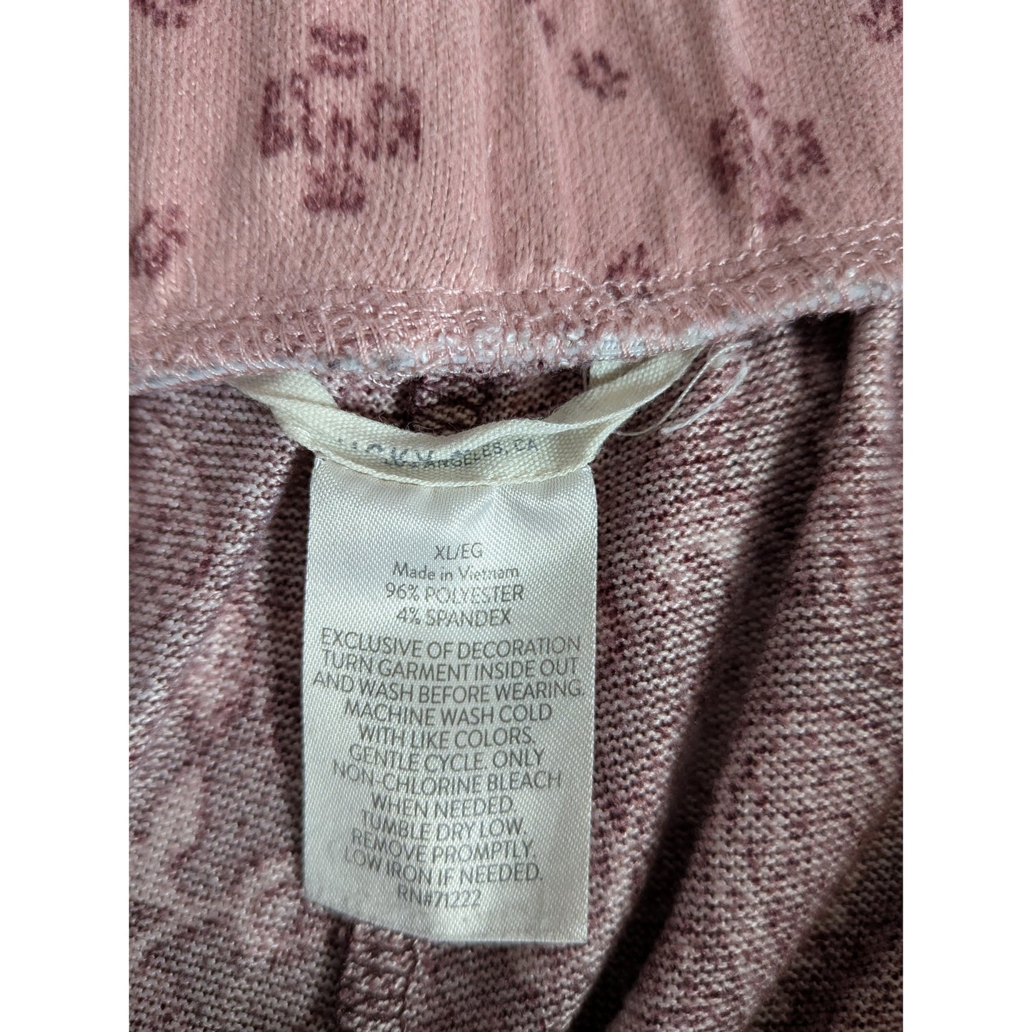 Lucky Brand pink paisley pajama set tank top drawstring pant chic cute pjs