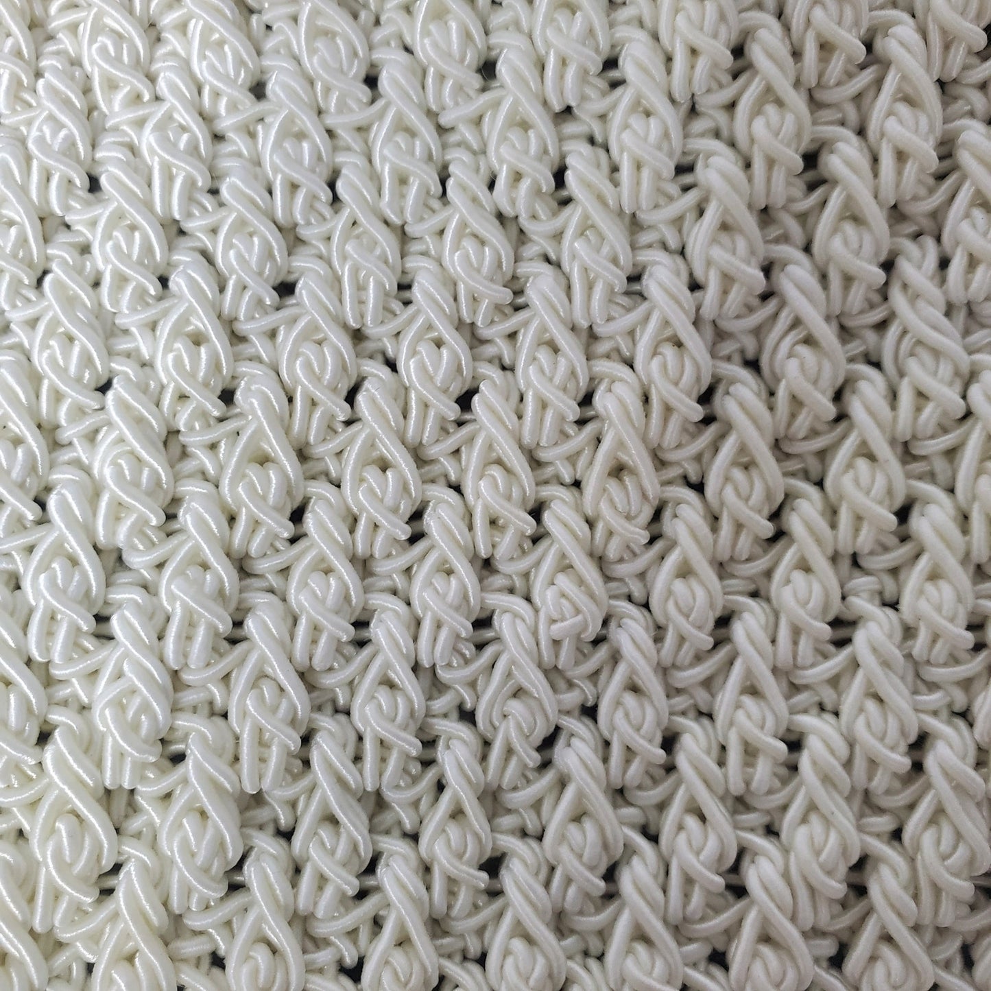 Cream crochet purse Liz Claiborne vintage woven knit white beach boho hippie