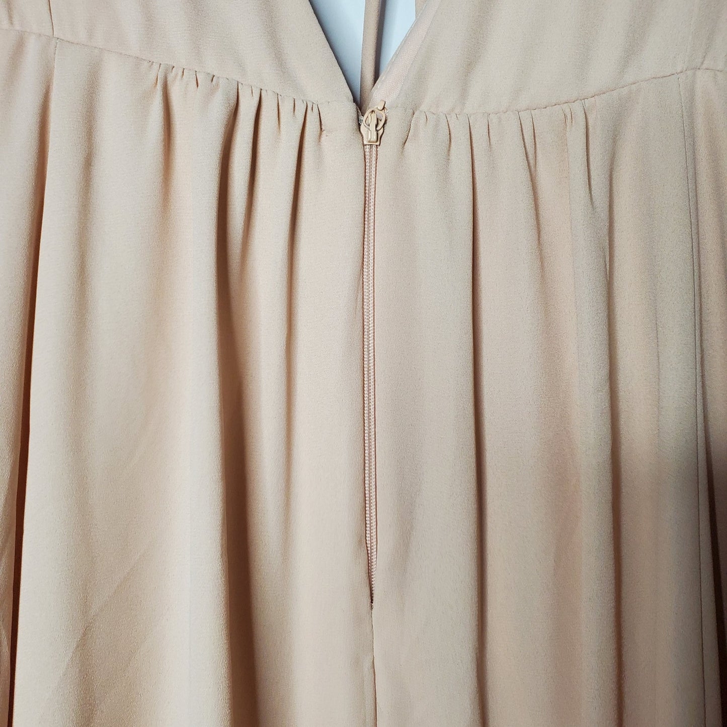 MuMu dress pastel pink feminine flowing dress bridesmaid formal dress cream