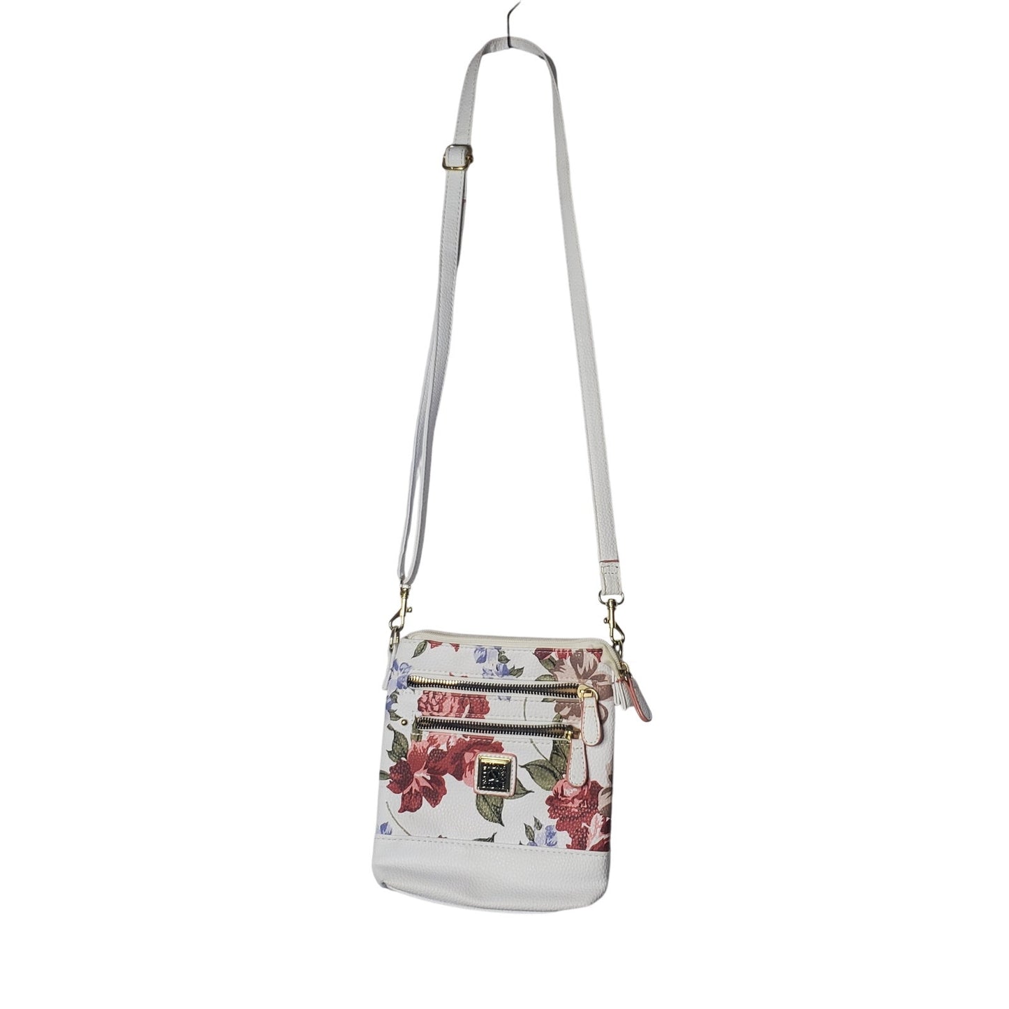 Floral pattern white stone mountain cross body purse bag spring light cute