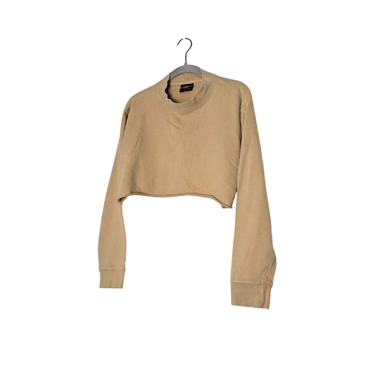 Cambridge Classics Cropped tan sweatshirt L