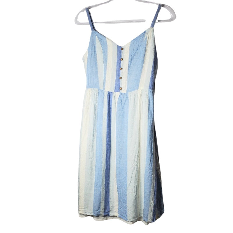 Spring dress joie stripes blue and white US 8 wodden buttons midi pockets