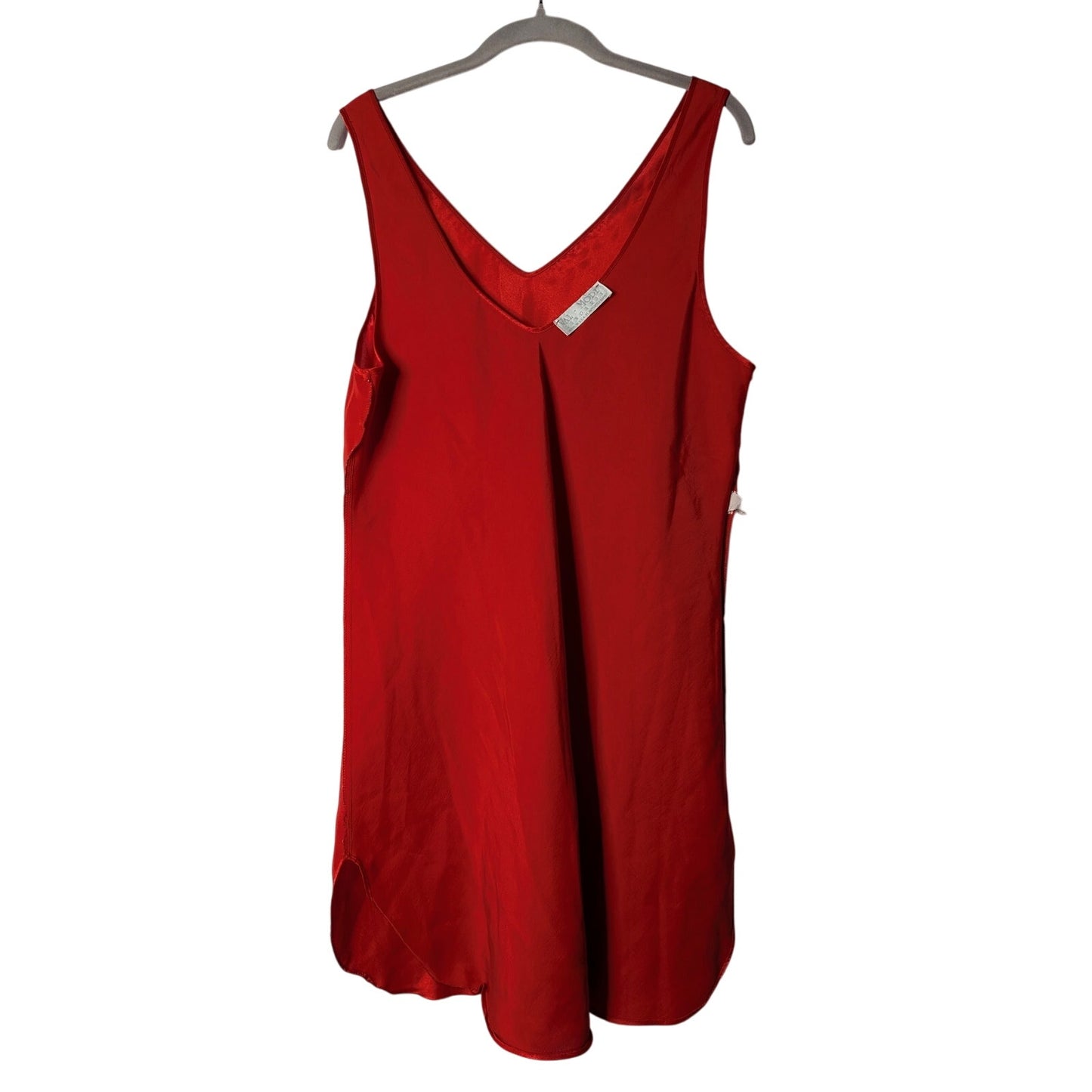 Slip dress red vintage Val Mode Lingerie dress made in usa nightgown satin