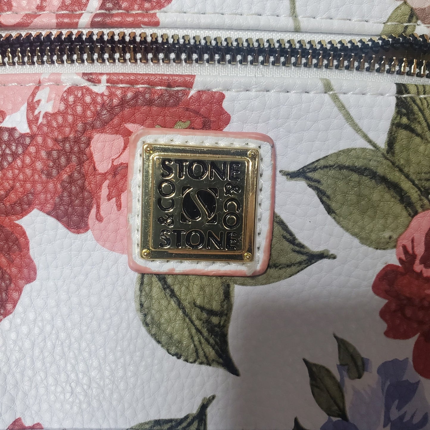 Floral pattern white stone mountain cross body purse bag spring light cute