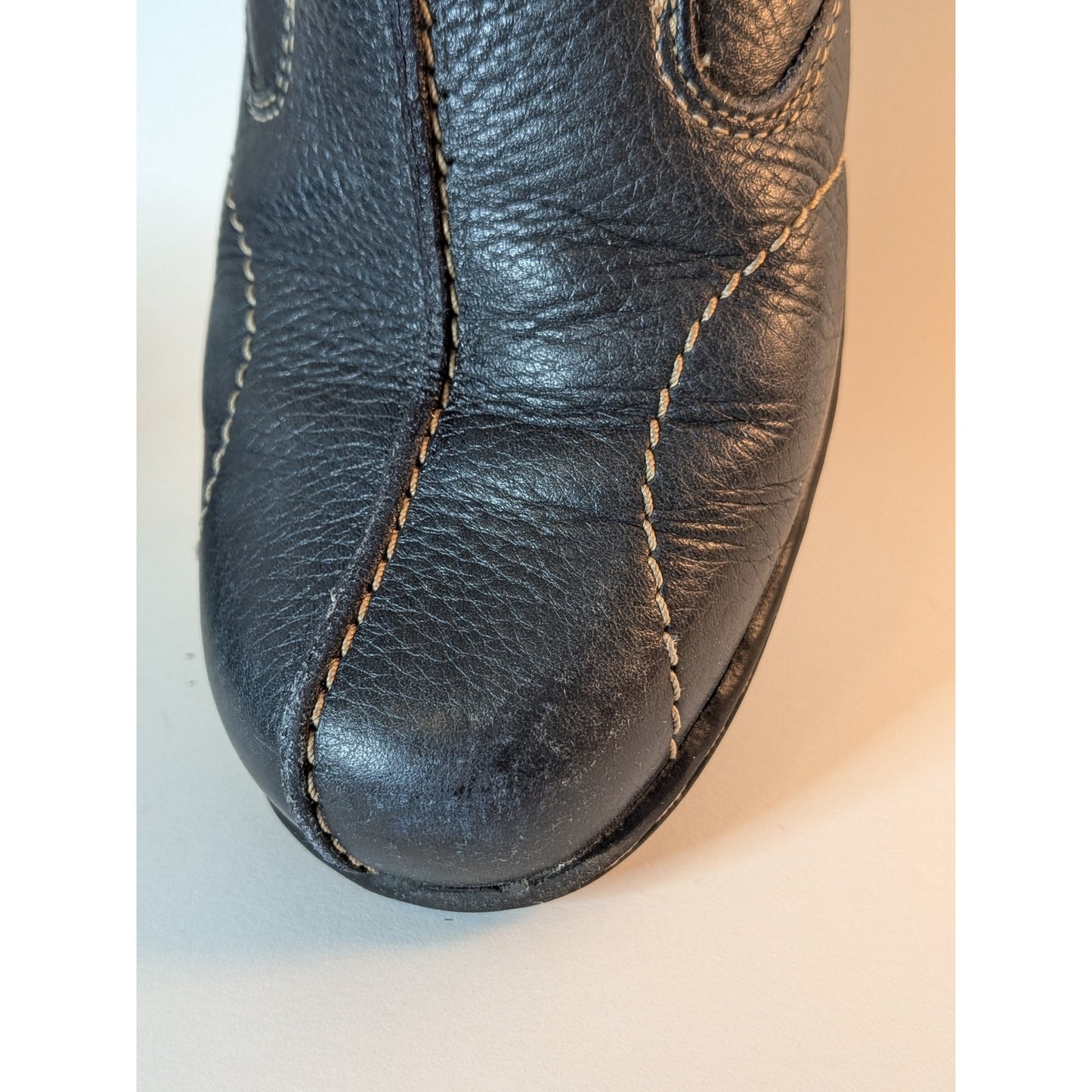 Un Loop Clarks leather bendables navy blue 8.5 M loafers style 35529 un loop