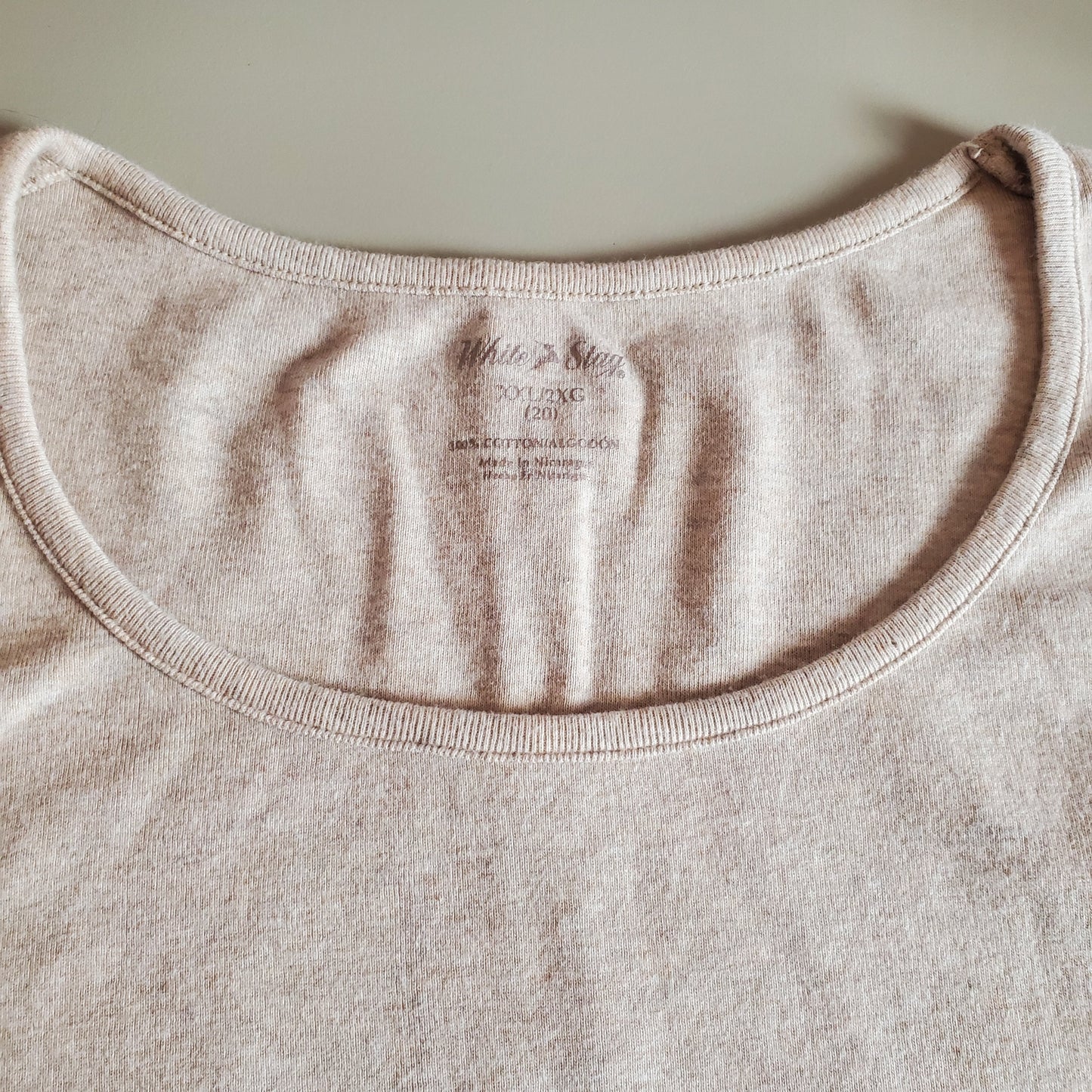 White Stag long sleeve brown tan basic long sleeve XXL 100% cotton