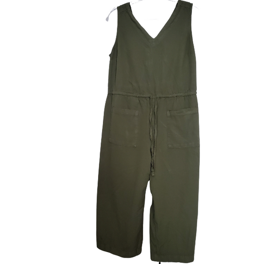 Forest green romper by Old Navy women's size large drawstring waist