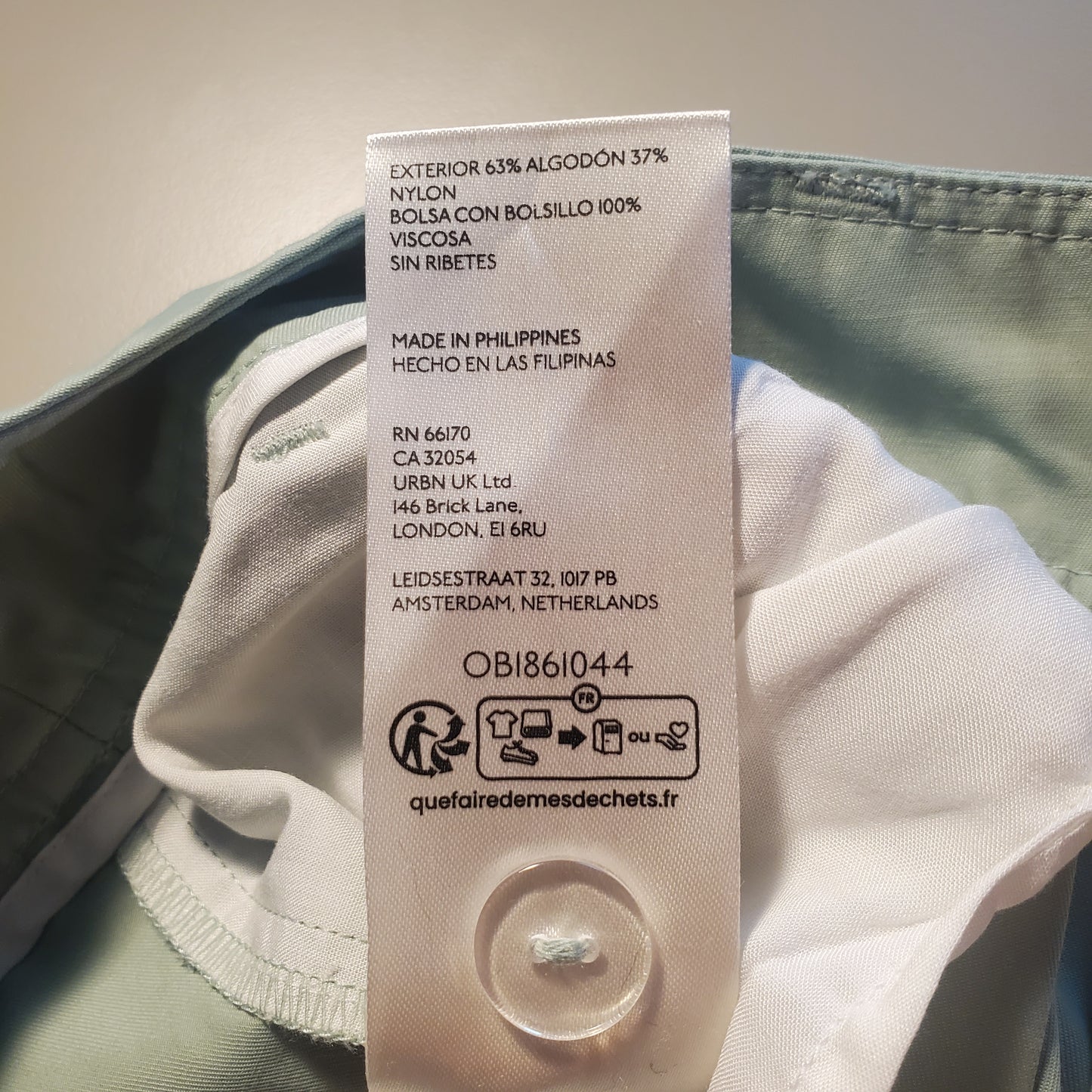 Size 4 Petite, NWT Meave by Anthropologie mint green pants