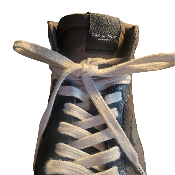 rag & bone sneakers womens size 36 black and gray US 6 mid-rise leather