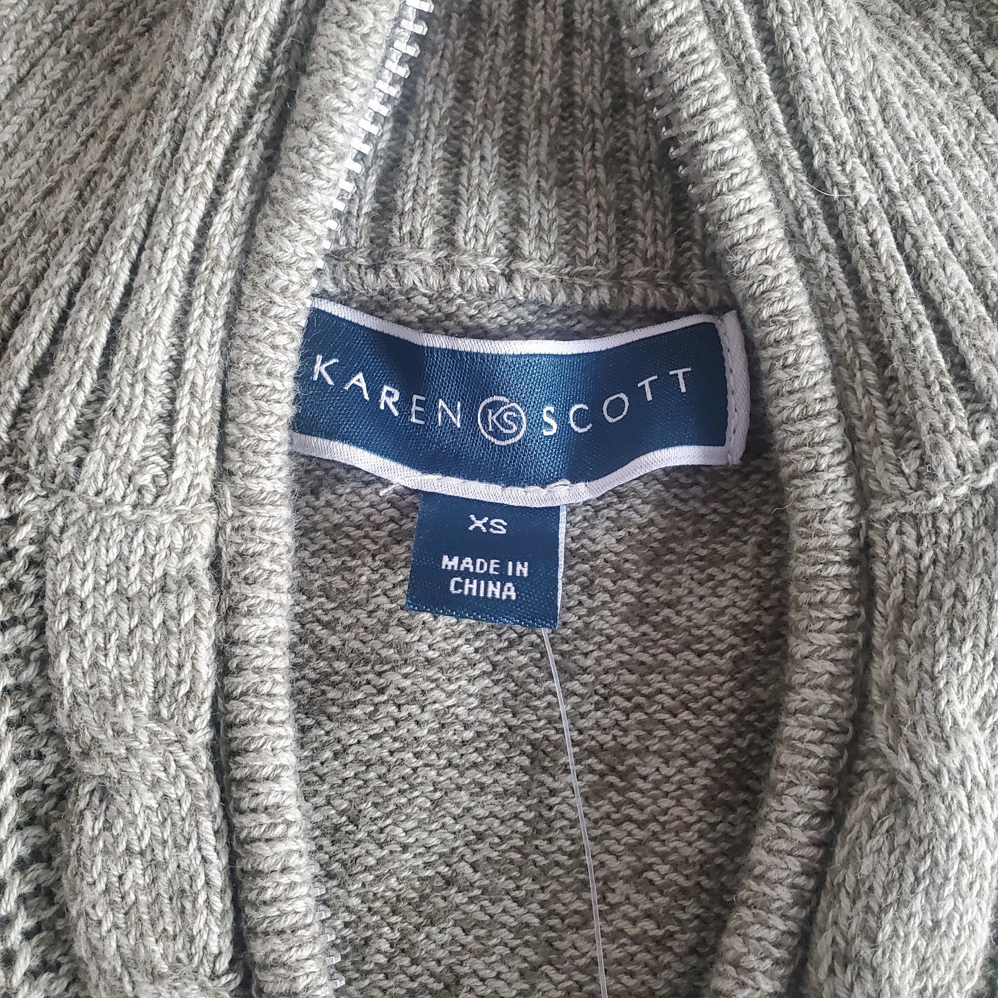 Xsmall Karen Scott hazel green pullover sweater new with tags